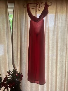 RNWY Charisse Slip Dress in Strawberry